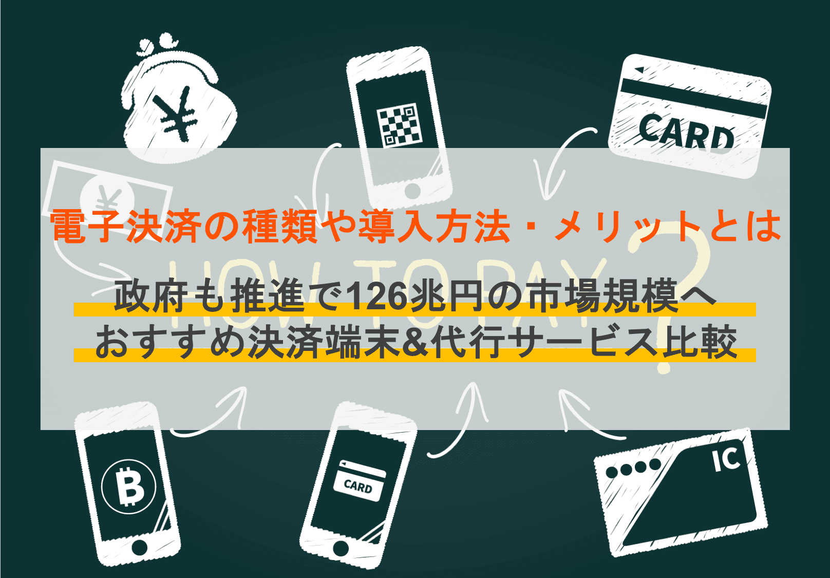 電子決済（デジタル決済）とは｜種類・導入方法とメリット・市場規模・シェア・決済端末&代行サービス比較23選のサムネイル画像