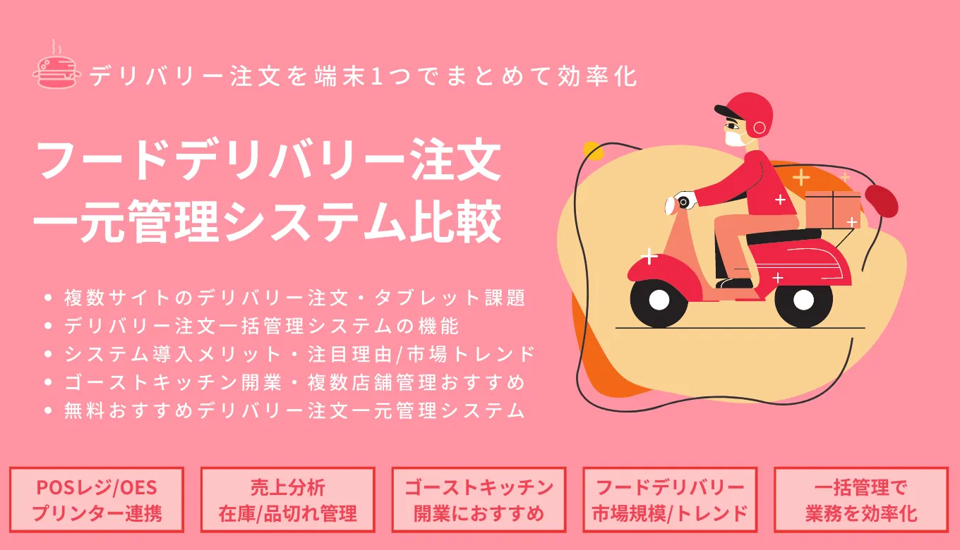 デリバリー注文一元管理システム比較15選！タブレット端末1つでまとめるメリット・無料おすすめアプリ