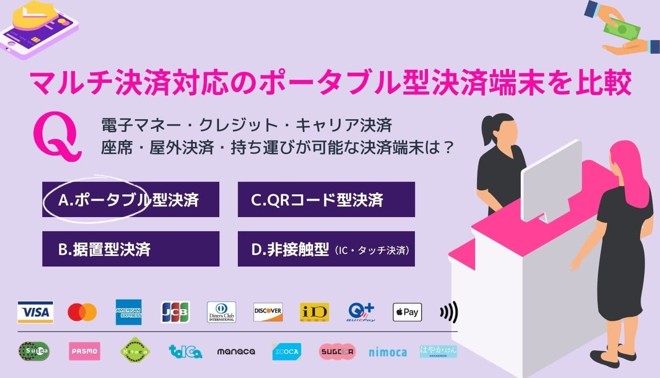 ポータブル型決済端末12選比較!クレジットカード対応で持ち運び可能&電子マネー対応おすすめマルチ決済