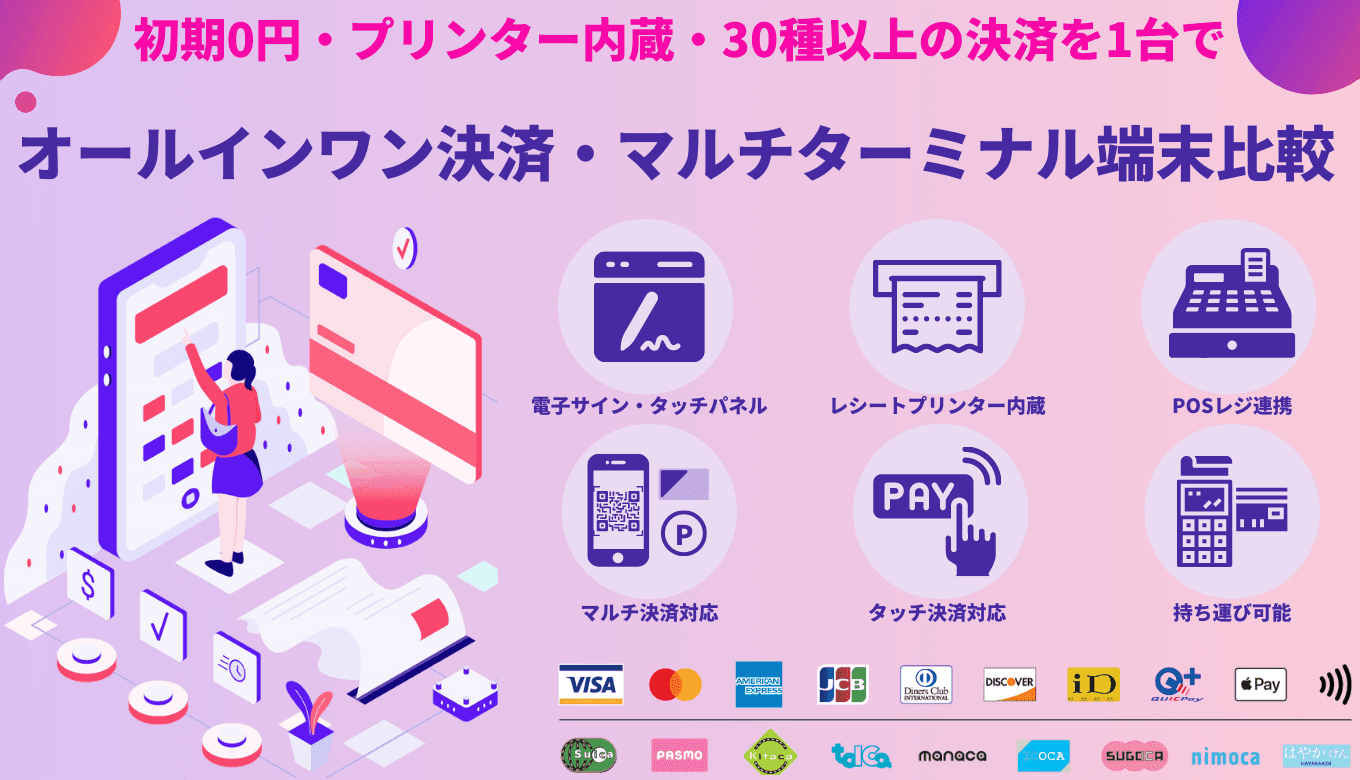 オールインワン決済端末ランキング10選比較!料金・手数料・おすすめを紹介!1台でクレカ・QR・電子マネー対応